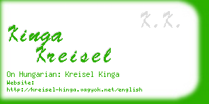 kinga kreisel business card